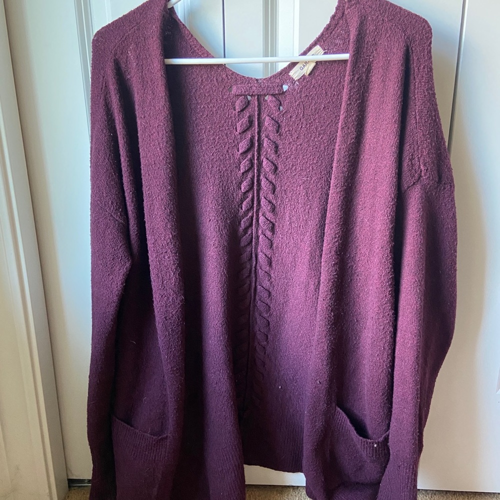 Garage cardigan- super cute braided detail in the back!